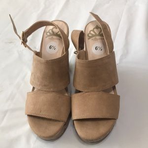 Fergalicious by Fergie nude wedges shoes